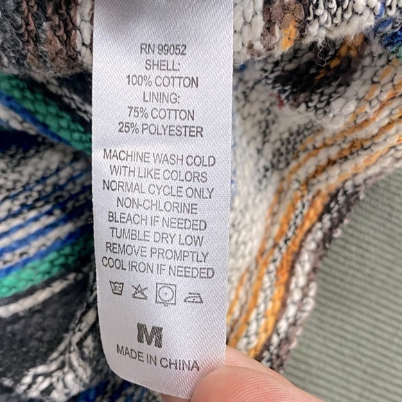 Las Vegas Oversized Sage Green Southwestern Reversible Bomber Jacket M - Picture 5 of 13